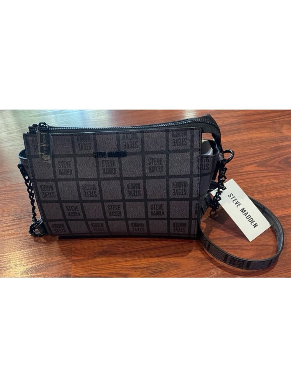 STEVE MADDEN GREY CROSSBODY BAG